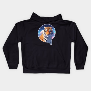 Beautiful cosmic Tiger art Kids Hoodie